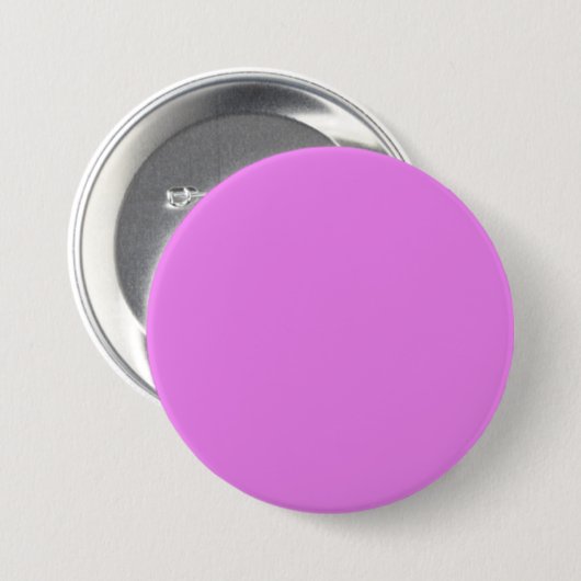 Violet / Lavendel Magenta EE82EE - Optie voor Naam Ronde Button 7,6 Cm (Voorkant /achterkant)