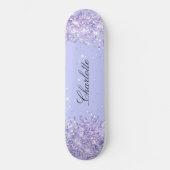 Violet lavendel naam elegant persoonlijk skateboard (Voorkant)