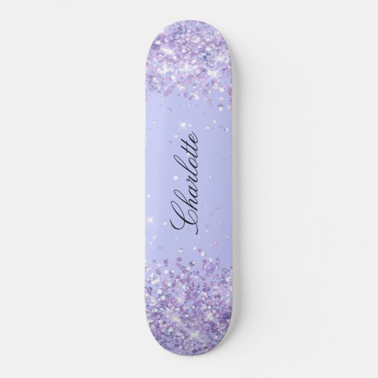 Violet lavendel naam elegant persoonlijk skateboard (Voorkant)