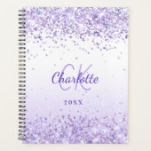 Violet lavendel naam monogrammed 2026 planner (Voorkant)