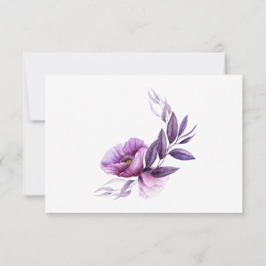 Violet Lavendel Paarse Bloemen Foto Sla de datum o Save The Date (Achterkant)