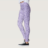 Violet lavendel paarse glitter faux sparkles leggings (Links)
