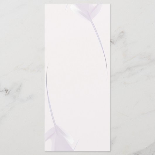 Violet Lavendel & Peach Kleur Gast Naam Diner Menu (Achterkant)