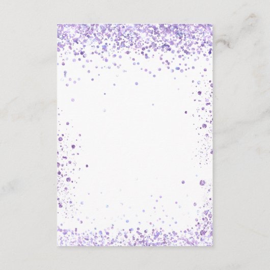 Violet lavendel pre bruiloft programma (Achterkant)