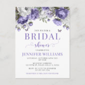 Violet lavendel vrijgezellenfeest budget uitnodigi briefkaart (Voorkant)