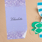 Violet lavendelnaam strandlaken