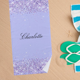 Violet lavendelnaam strandlaken