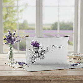 Violet Lavender Bike Sketch Rits Etui