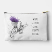Violet Lavender Bike Sketch Rits Etui (Achterkant)
