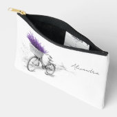 Violet Lavender Bike Sketch Rits Etui (Open)