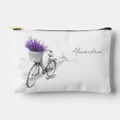 Violet Lavender Bike Sketch Rits Etui (Voorkant)