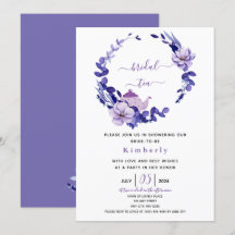 Violet & Lavender Floral Bridal Tea