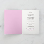 Violet Lavender Floral Gold Lijst Wife Valentijn Feestdagen Kaart (Binnen)