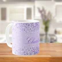 Violet lavender glitter stofnaam elegant