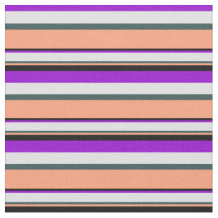 Violet, lavender, leisteen, lichte zalm en zwart stof