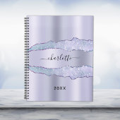 Violet lavender metal agate marble name 2023 planner