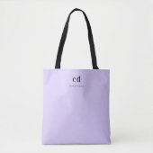 Violet lavender monogram initiaal naam tote bag (Voorkant)