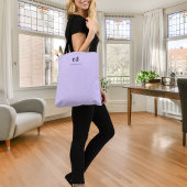 Violet lavender monogram initiaal naam tote bag