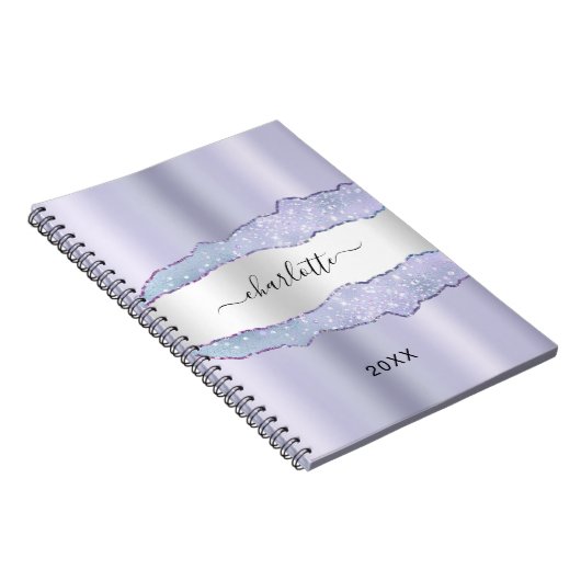 Violet lavender Silagate marmer Notitieboek (Rechterzijde)