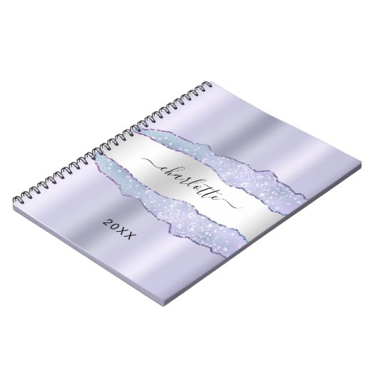 Violet lavender Silagate marmer Notitieboek (Linkerzijde)