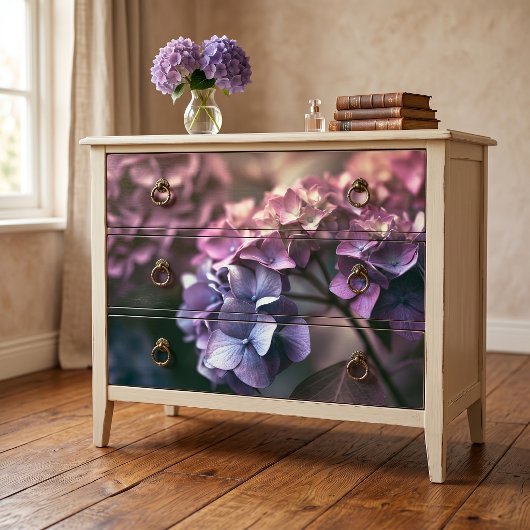 Violet Leaf Vintage Botanische Hydrangea Decoupage Tissuepapier