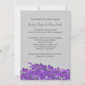 Violet Leaves Wedding Invitations Kaart (Voorkant)