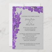 Violet Leaves Wedding Invitations Kaart (Voorkant)