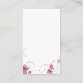 Violet Lente Kleurrijke Vlinders Luier Raffle Informatiekaartje (Achterkant)