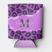 Violet Leopard Print Blikjeskoeler (Voorkant)