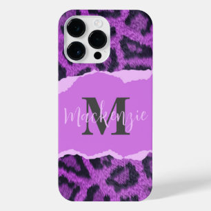 Violet Leopard Print iPhone 14 Pro Max Hoesje