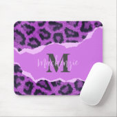 Violet Leopard Print Muismat (Met muis)