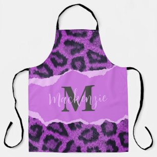 Violet Leopard Print Schort