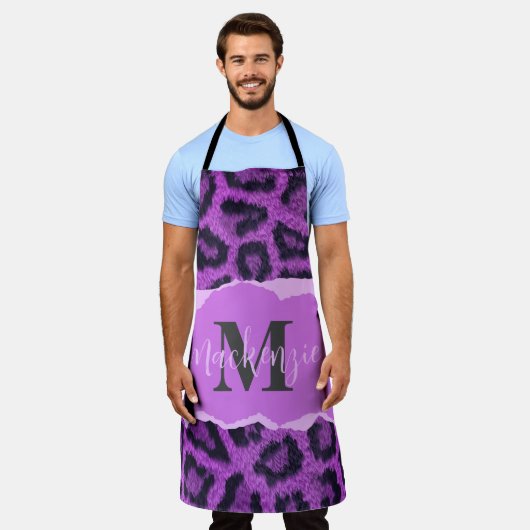 Violet Leopard Print Schort (Gedragen)