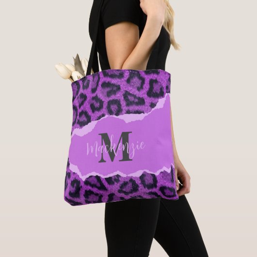 Violet Leopard Print Tote Bag (Dichtbij)