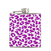 Violet Leopard Skin Pattern Heupfles (Voorkant)