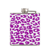 Violet Leopard Skin Pattern Heupfles (Achterkant)