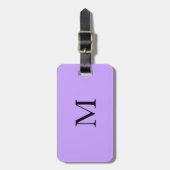 Violet Licht Paarse Monogram Initiaal Naam Gift Bagagelabel (Voorkant verticaal)
