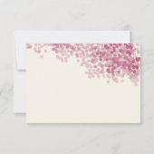 Violet Light Shower | Rustige RSVP-responskaarten RSVP Kaartje (Achterkant)