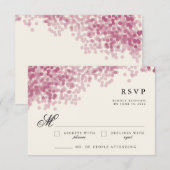 Violet Light Shower | Rustige RSVP-responskaarten RSVP Kaartje (Voorkant / Achterkant)