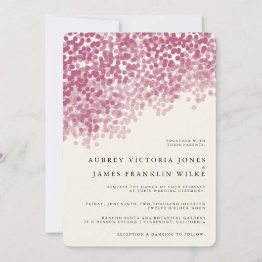 Violet Light Shower | Uitnodigingen voor weddensch (Voorkant)