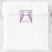 Violet Lila Paars Vrijgezellenfeest Envelopzegel Vierkante Sticker (Tas)