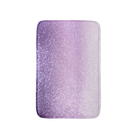 Violet Lila pastel Paars Triple Glitter Ombre Badmat (Voorkant Verticaal)