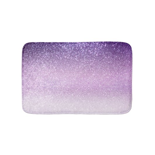 Violet Lila pastel Paars Triple Glitter Ombre Badmat (Voorkant)