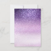 Violet Lila pastel Paars Triple Glitter Ombre Bedankkaart (Achterkant)