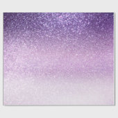 Violet Lila pastel Paars Triple Glitter Ombre Cadeaupapier (Vlak)