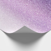 Violet Lila pastel Paars Triple Glitter Ombre Cadeaupapier (Hoek)