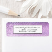 Violet Lila pastel Paars Triple Glitter Ombre Etiket (Insitu)