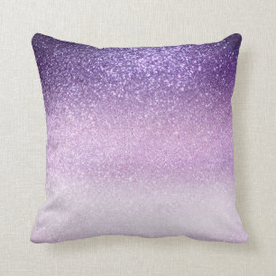 Violet Lila pastel Paars Triple Glitter Ombre Kussen