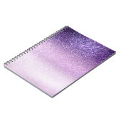 Violet Lila pastel Paars Triple Glitter Ombre Notitieboek (Linkerzijde)