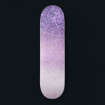 Violet Lila pastel Paars Triple Glitter Ombre Persoonlijk Skateboard<br><div class="desc">Dit meisjesontwerp is perfect voor het meisje. Het schildert faux met een dun drievoudig dun glitter ombre gradiënt van violet paars, lila paars, en pastel paars. Het is , modern, trendy en uniek. ***BELANGRIJKE NOTA VAN HET ONTWERP: Voor om het even welk verzoek van het douaneontwerp zoals passende productverzoeken, kleurenveranderingen,...</div>